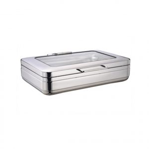 1/1 Size Induction Chafing Dish 9 L w/ Glass Windowed Lid, Premium - Maestro