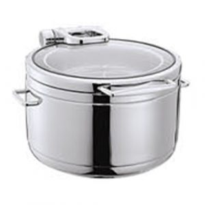 Round Induction Soup Server 11 L w/ Full Glass Windowed Lid, Supreme - Maestro