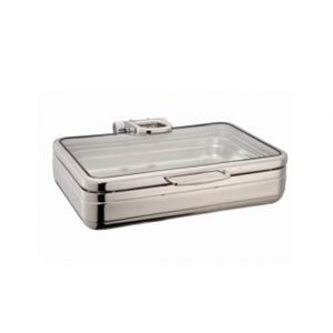 1/1 Size Induction Chafing Dish 9 L w/ Full Glass Windowed Lid, Supreme - Maestro