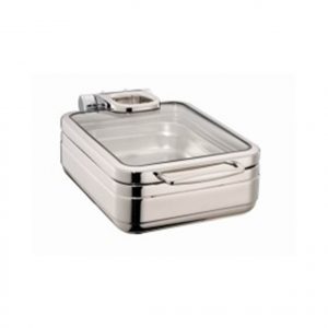 1/2 Size Induction Chafing Dish 4 L w/ Full Glass Windowed Lid, Supreme - Maestro