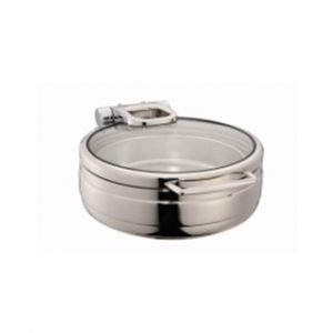 Round Induction Chafing Dish 4 L w/ Full Glass Windowed Lid, Supreme - Maestro