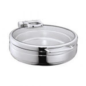 Round Induction Chafing Dish 6 L w/ Full Glass Windowed Lid, Supreme - Maestro