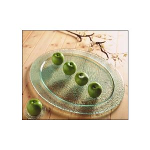 Oval Rim Plate Clear 505x390x8 mm - Blue Pumpkin