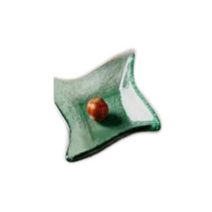 Wavy Square Dish, Green 95x95x5 mm - Blue Pumpkin