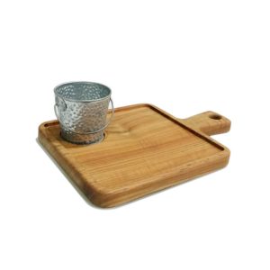 Wooden Paddle Board with Mini Pail