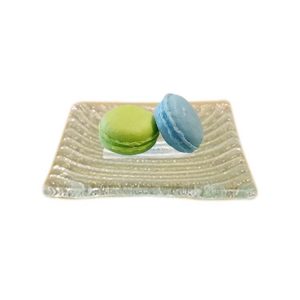 Square Wavy Glass Plate Clear 100x100x6 mm - Blue Pumpkin