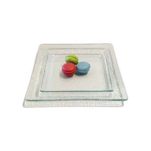 Square Rim Deep Plate Clear 225x225 mm - Blue Pumpkin