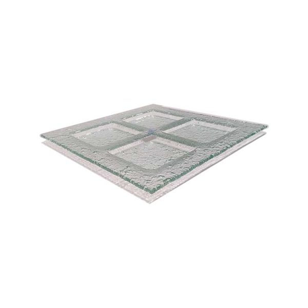 4 Compartments Square Dish Clear 350x350 mm - Blue Pumpkin - Image 3