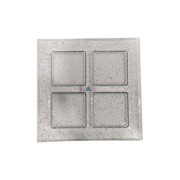 4 Compartments Square Dish Clear 350x350 mm - Blue Pumpkin - Image 2