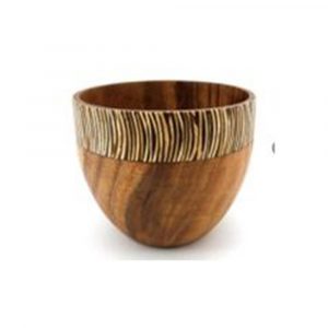 Bowl w/ White Coconut Shell Inlay On Top - Maestro