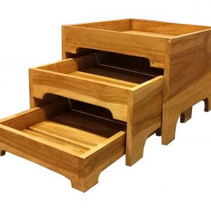 3-Tiers Food Wooden Display (Set of 3 pcs) - Maestro