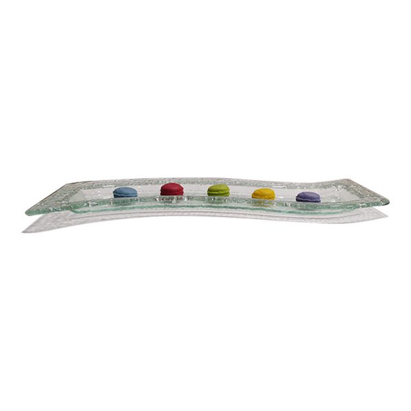 Wavy Rectangular Rim Plate Clear 500x190x25 mm - Blue Pumpkin - Image 5