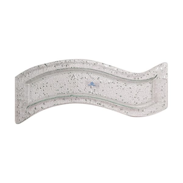 Wavy Rectangular Rim Plate Clear 500x190x25 mm - Blue Pumpkin - Image 2